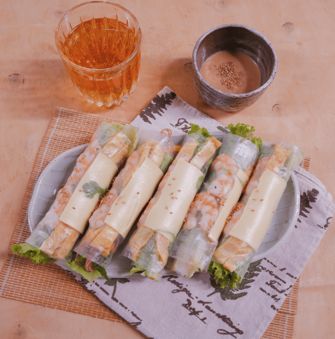 Cuốn tôm trứng phô&nbsp;mai&nbsp;